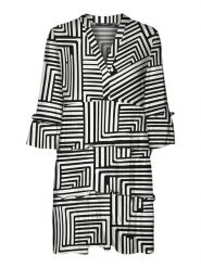Vero Moda Sukienka w kolorze biało-czarnym rozmiar: S. Białe sukienki damskie Vero Moda, s, bez wzorów, z wiskozy, bez kołnierzyka, bez ramiączek, mini. Za 61.46 zł.