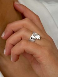 Eclat d'Argent Srebrny pierścionek rozmiar: 56. Szare pierścionki damskie Eclat d'Argent, srebrne. Za 298.67 zł.