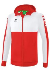 Kurtka treningowa z kapturem Erima Six Wings. Białe kurtki treningowe męskie Erima, xl, bez wzorów, z bawełny, na fitness i siłownię. Za 252.50 zł.