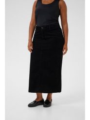KAFFE curve Spódnica sztruksowa w kolorze czarnym rozmiar: 50. Czarne spódniczki damskie KAFFE curve, bez wzorów, z bawełny, z podwyższonym stanem, maxi, proste. Za 104.99 zł.