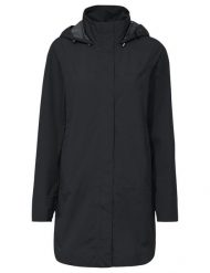 Kurtka damska Mineo 2.5L Coat. Czarne kurtki przeciwdeszczowe damskie Vaude, l, bez kaptura. Za 763.05 zł.