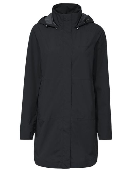 Kurtka damska Mineo 2.5L Coat. Czarne kurtki przeciwdeszczowe damskie Vaude, l, bez kaptura. Za 763.05 zł.