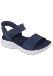 Sandały SKECHERS SLIP INS - SUMMERVILLE Niebieski. Niebieskie sandały damskie Skechers, bez wzorów, z materiału, bez obcasa. Za 296.99 zł.