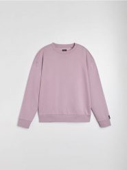 Bluza crewneck comfort fit z domieszką bawełny - różowy. Czerwone bluzy bez kaptura męskie Sinsay, l, z bawełny. Za 29.99 zł.