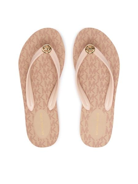 MICHAEL Michael Kors Japonki Posie Flip Flop 40S6PSFA2Q Różowy. Czerwone klapki damskie MICHAEL Michael Kors, bez wzorów, z syntetyku, bez obcasa. Za 319.99 zł.