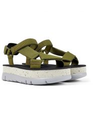 Camper Sandały w kolorze khaki na koturnie rozmiar: 41. Brązowe sandały damskie Camper, bez wzorów, bez obcasa, na koturnie. Za 254.74 zł.