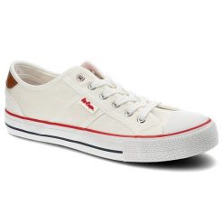 Białe Trampki Lee Cooper Modne Buty Męskie. Białe trampki i tenisówki męskie Lee Cooper, bez wzorów, z materiału, bez zapięcia. Za 95.00 zł.