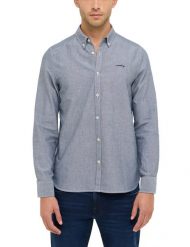 Męska Koszula Mustang Style Edinburg Dark Sapphire 1016242 4136. Niebieskie koszule męskie Mustang, m, bez wzorów, bez kołnierzyka, bez ramiączek. Za 149.99 zł.