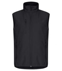 Clique Classic Softshell Vest – 96% poliester z recyklingu, funkcjonalna – Black. Czarne kurtki softshell damskie CLIQUE, m, bez wzorów, z polaru, bez kaptura. Za 232.27 zł.