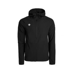 Kurtka sportowa męska ATTICA M z kapturem, gumką bi-elastyczną i wentylacją bocz. Czarne kurtki treningowe męskie IZAS, m, bez wzorów, trekkingowe. Za 330.39 zł.