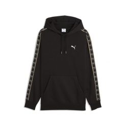 Męska bluza z kapturem Essentials Elevated Tape o luźnym kroju PUMA. Czarne bluzy z kapturem męskie Puma, l, z bawełny. Za 259.00 zł.