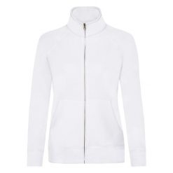 Kurtka Dresowa Premium Dla Pań I Panów. Białe kurtki damskie Fruit of the Loom, xs, bez wzorów, z dresówki, bez kaptura. Za 124.99 zł.
