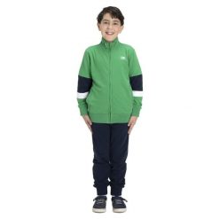 Bluza z bawełna z pełny zamek błyskawiczny na co dzień. Zielone spodnie dresowe damskie LEONE 1947 APPAREL, bez wzorów, z bawełny. W wyprzedaży za 162.09 zł.