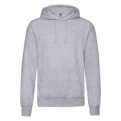 Męska Klasyczna Zwykła Bluza Z Kapturem. Szare bluzy z kapturem męskie Fruit of the Loom, m. Za 96.99 zł.