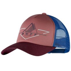 Czapka z daszkiem Unisex Buff Trucker Cap. Czerwone czapki męskie Buff, bez wzorów, z materiału. Za 107.00 zł.