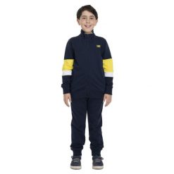 Bluza z bawełna z pełny zamek błyskawiczny na co dzień. Niebieskie spodnie dresowe damskie LEONE 1947 APPAREL, bez wzorów, z bawełny. W wyprzedaży za 132.85 zł.