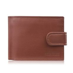 Portfel męski skórzany koniakowy RFID na prezent Paolo Peruzzi AL-16-CG. Brązowe portfele męskie Paolo Peruzzi, bez wzorów, ze skóry. Za 59.00 zł.