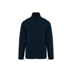 Ekologiczna 3-warstwowa kurtka Kariban Softshell. Niebieskie kurtki damskie KARIBAN, m, bez wzorów, z poliesteru, bez kaptura. Za 217.00 zł.
