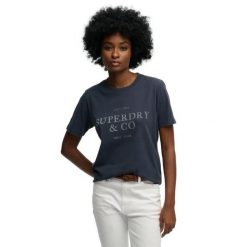 T-shirt damski Superdry Luxe Casual. Niebieskie t-shirty damskie Superdry., l, bez wzorów, bez kołnierzyka. Za 204.30 zł.