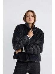 Josephine & Co Kurtka przejściowa "Adriana" w kolorze antracytowym rozmiar: 40. Czarne kurtki damskie Josephine & Co, bez wzorów, bez kaptura. Za 332.45 zł.