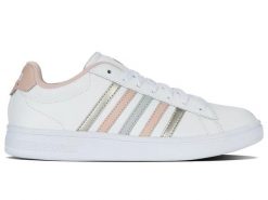 Buty sportowe K-Swiss COURT TIEBREAK II (94413-192-M). Białe buty sportowe na co dzień damskie K-Swiss, bez wzorów, ze skóry. Za 257.00 zł.
