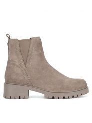 Lasocki Botki WI16-D-466-02 Szary. Szare botki damskie Lasocki, ze skóry, bez obcasa, na płaskiej podeszwie, bez zapięcia. Za 169.99 zł.