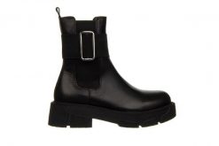 Botki Bayla-161 188 1303 01 Black 161634, Czarny, Skóra naturalna - 39. Czarne botki damskie Bayla, na zimę, z gumy, eleganckie, z okrągłym noskiem, za kostkę, bez obcasa, bez zapięcia. W wyprzedaży za 269.10 zł.