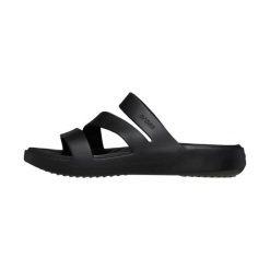 Klapki plażowe damskie Crocs Getaway Strappy. Czarne klapki damskie Crocs, bez wzorów, bez obcasa. Za 175.96 zł.
