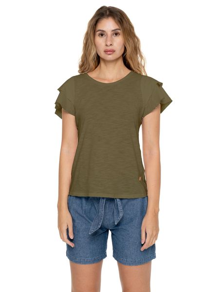 Damska koszulka z krótkim rękawem Urban Safari. Białe topy sportowe damskie LEONE 1947 APPAREL, uniwersalny, bez wzorów, bez ramiączek. Za 206.29 zł.