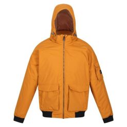 Kurtka wodoodporna Regatta Faizan. Brązowe kurtki męskie Regatta, m, bez wzorów, z materiału, eleganckie, bez kaptura. W wyprzedaży za 424.00 zł.