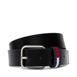 Pasek Tommy Jeans. Czarne paski męskie Tommy Jeans, bez wzorów, z jeansu. Za 169.99 zł.