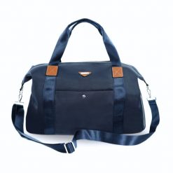 Torba podróżna na ramię damska FB50 Lundra granatowa. Niebieskie torby na laptopa damskie Solier, bez wzorów, z materiału. Za 229.00 zł.
