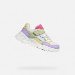 Buty GEOX J LOFTUS Wielokolorowy. Białe obuwie treningowe damskie Geox, do biegania. Za 234.90 zł.