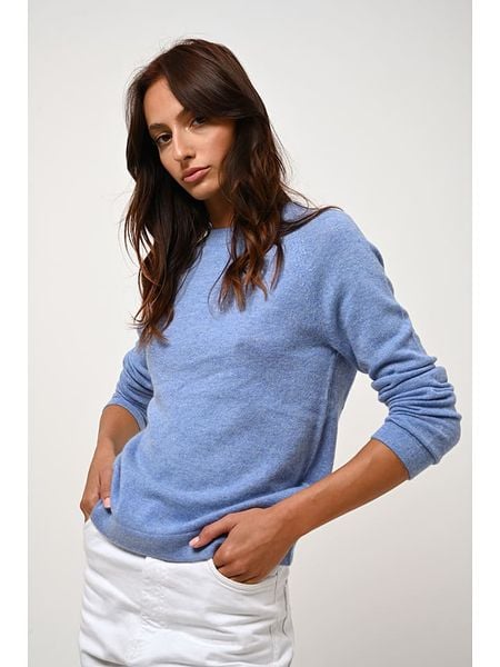 AUTHENTIC CASHMERE Kaszmirowy sweter "Ecrin" w kolorze błękitnym rozmiar: M. Niebieskie swetry klasyczne damskie AUTHENTIC CASHMERE, m, z kaszmiru, bez kołnierzyka. Za 365.95 zł.
