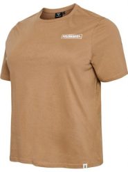 Koszulka damska Plus Hummel Legacy. Brązowe bluzki sportowe damskie HUMMEL, xl, bez wzorów, z bawełny, bez ramiączek. Za 121.50 zł.