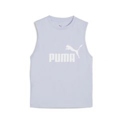 Damska wąska koszulka bez rękawów z logo No. 1 ESS PUMA Cool Weather Blue. Niebieskie bluzki sportowe damskie Puma, m, bez wzorów, z bawełny, bez ramiączek. Za 110.40 zł.