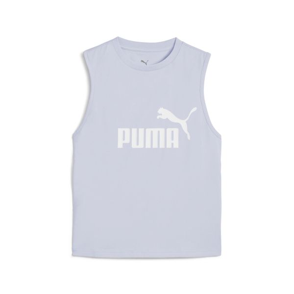 Damska wąska koszulka bez rękawów z logo No. 1 ESS PUMA Cool Weather Blue. Niebieskie bluzki sportowe damskie Puma, m, bez wzorów, z bawełny, bez ramiączek. Za 110.40 zł.