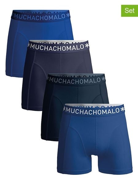 Muchachomalo Bokserki (4 pary) w kolorze niebiesko-granatowym rozmiar: 3XL. Niebieskie bokserki męskie Muchachomalo, bez wzorów. Za 154.95 zł.