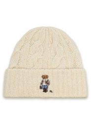 Polo Ralph Lauren Czapka 455P23848001 Kremowy. Białe czapki zimowe damskie Polo Ralph Lauren, z wełny. Za 419.99 zł.