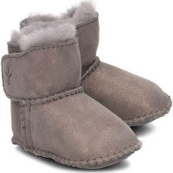 Emu Australia Baby Bootie Metallic - Kozaki Dziecięce - B11428 CHARCOAL 22. Szare botki dziewczęce Emu Australia, bez wzorów, bez ramiączek. Za 71.60 zł.