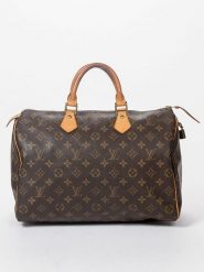 Louis Vuitton Torebka "Speedy 30" w kolorze brązowym - 30 x 21 x 17 cm rozmiar: onesize. Brązowe torebki klasyczne damskie Louis Vuitton, bez wzorów, z materiału, bez dodatków. Za 4,493.99 zł.