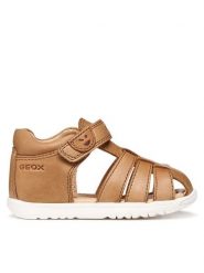 Geox Sandały B Sandal Macchia Boy B254VA 000CL C6627 Brązowy. Brązowe sandały chłopięce Geox, ze skóry, bez zapięcia. Za 249.99 zł.