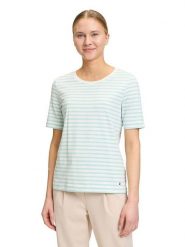 BETTY & CO Koszulka w kolorze kremowo-błękitnym rozmiar: XXL. Niebieskie bluzki damskie Betty & Co., xxl, bez wzorów, bez kołnierzyka. Za 51.95 zł.