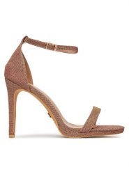 DeeZee Sandały NEW BUENA Różowy. Czerwone sandały damskie DeeZee, bez wzorów, z materiału, bez obcasa, na szpilce. Za 149.99 zł.