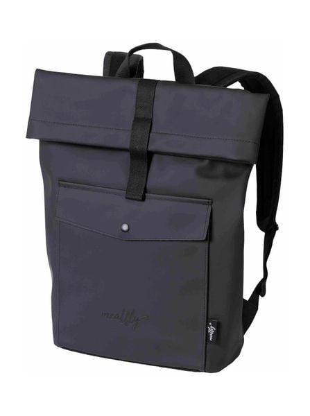 Plecak typu roll-top na laptopa Manny 17L – czarny Meatfly. Czarne plecaki damskie Meatfly, bez wzorów, z materiału, biznesowe. Za 237.99 zł.
