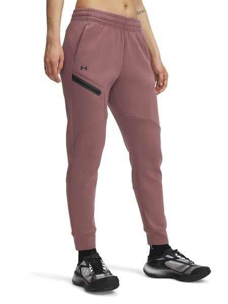 Under Armour Spodnie funkcyjne w kolorze szaroróżowym rozmiar: S. Różowe spodnie dresowe damskie Under Armour, s, z materiału, outdoorowe. Za 213.18 zł.