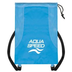 Worek na sprzęt plecak Aqua Speed Mesh Backpack. Niebieskie plecaki damskie Aqua-Speed, bez wzorów, z meshu. Za 39.99 zł.
