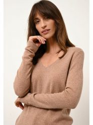 Just Cashmere Kaszmirowy sweter "Joan" w kolorze karmelowym rozmiar: XXL. Brązowe swetry klasyczne damskie Just Cashmere, xxl, z kaszmiru, bez kołnierzyka. Za 370.71 zł.