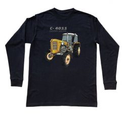 Ursus C-4011 — bluzka z długim rękawem (Rozmiar: XS (dorosła); Kolor koszulki: czarny; Rodzaj nadruku: Ursus C-4011). Czarne bluzki damskie nikiniki, s, bez wzorów, z bawełny, bez kołnierzyka. Za 99.00 zł.