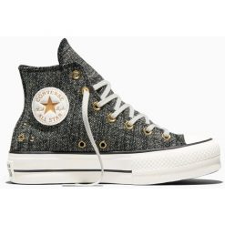 Buty sportowe Converse Chuck Taylor All Star Lift. Szare buty sportowe na co dzień damskie Converse, bez wzorów, z materiału. Za 590.00 zł.